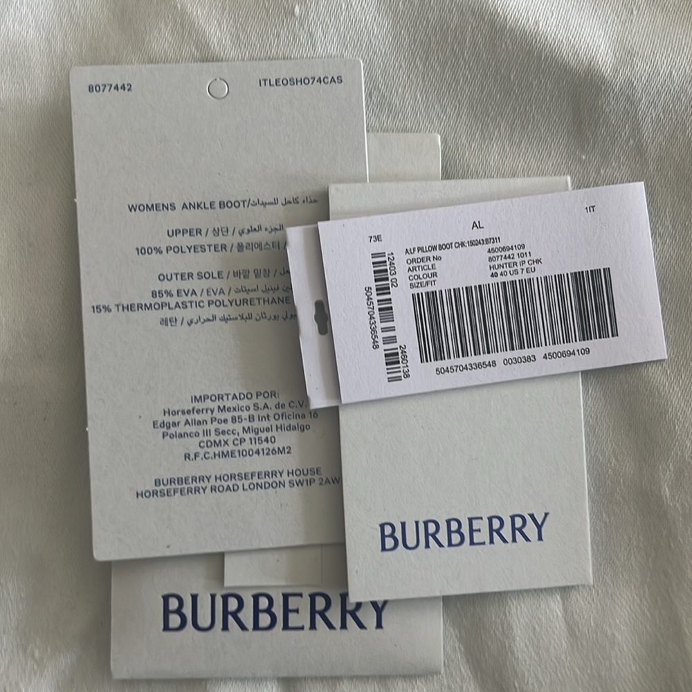 Burberry Check Pillow Padded Snow Boots, Size 40, NEW in Box with DustBag - Picture 12 of 15